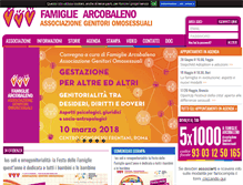 Tablet Screenshot of famigliearcobaleno.org